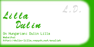 lilla dulin business card